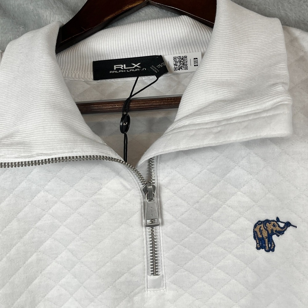RLX Ralph Lauren Mens XL Quilted Pullover White Elephant Logo Golf NWT $188 Tag - Picture 5 of 16